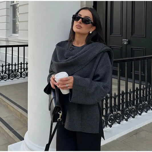 Elara Luxurious Oversized Wool Coat - Ultimate Comfort