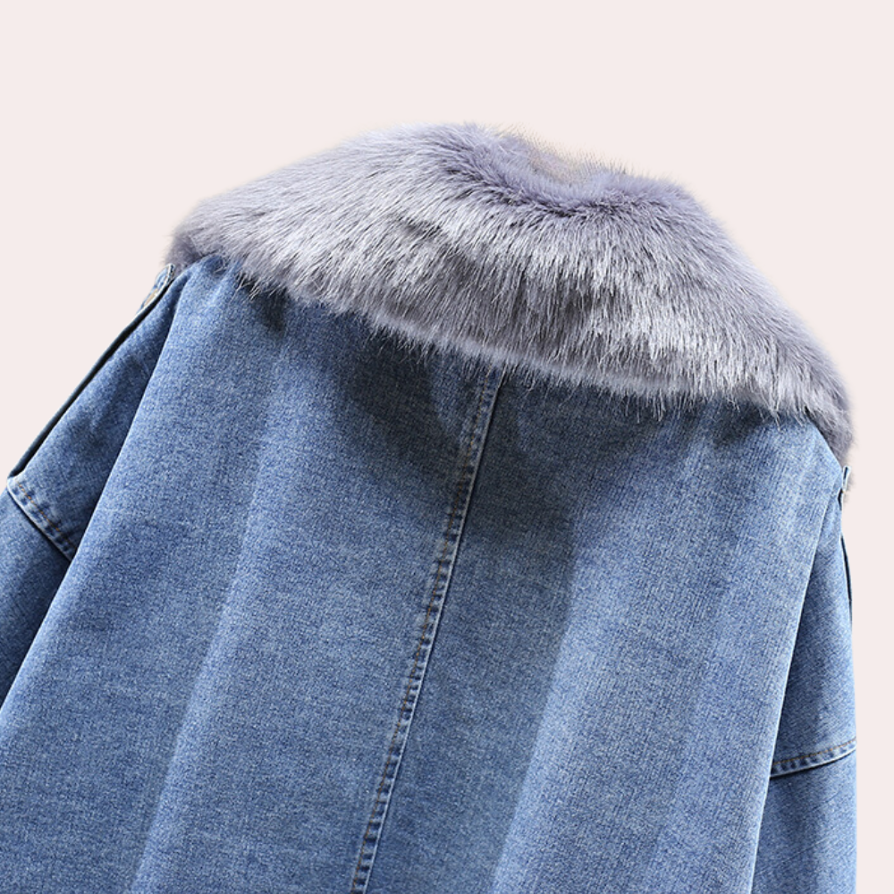 Delilah | Women's Contemporary Denim Down Winter Coat