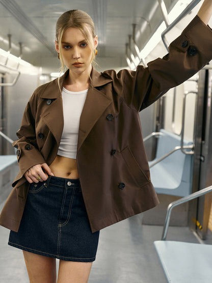 Ruth | Classic Double-Breasted Trench Coat