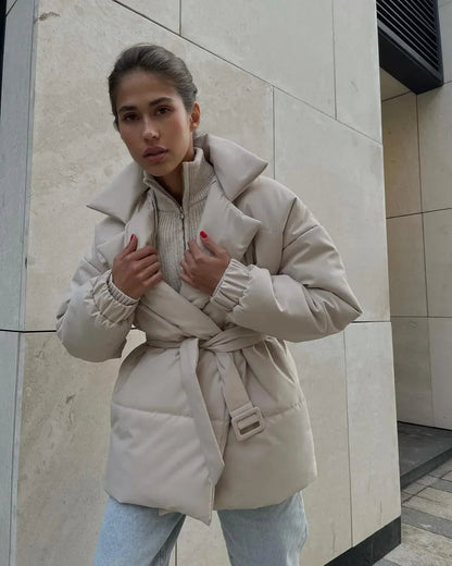 Dolie | Women's Belted Puffer Coat for Winter