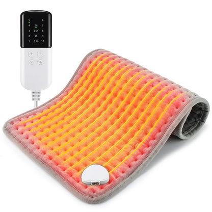 Multifunctional Electric Heating Pad – 10 Temperature Settings, Microfiber Physiotherapy Cushion, 60x30 cm