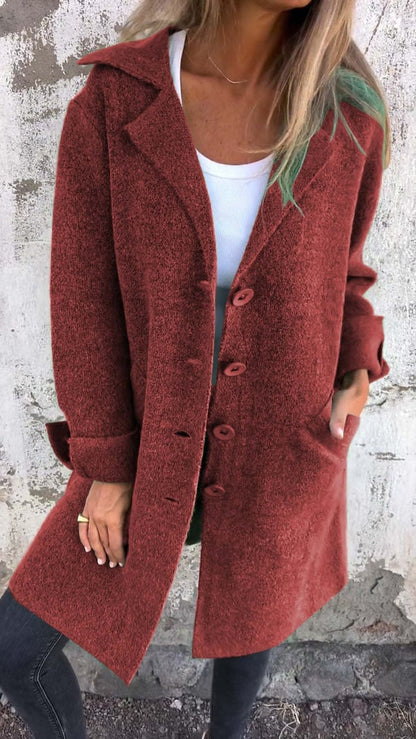 Sabrina | Women's Elegant Long Wool Blend Coat
