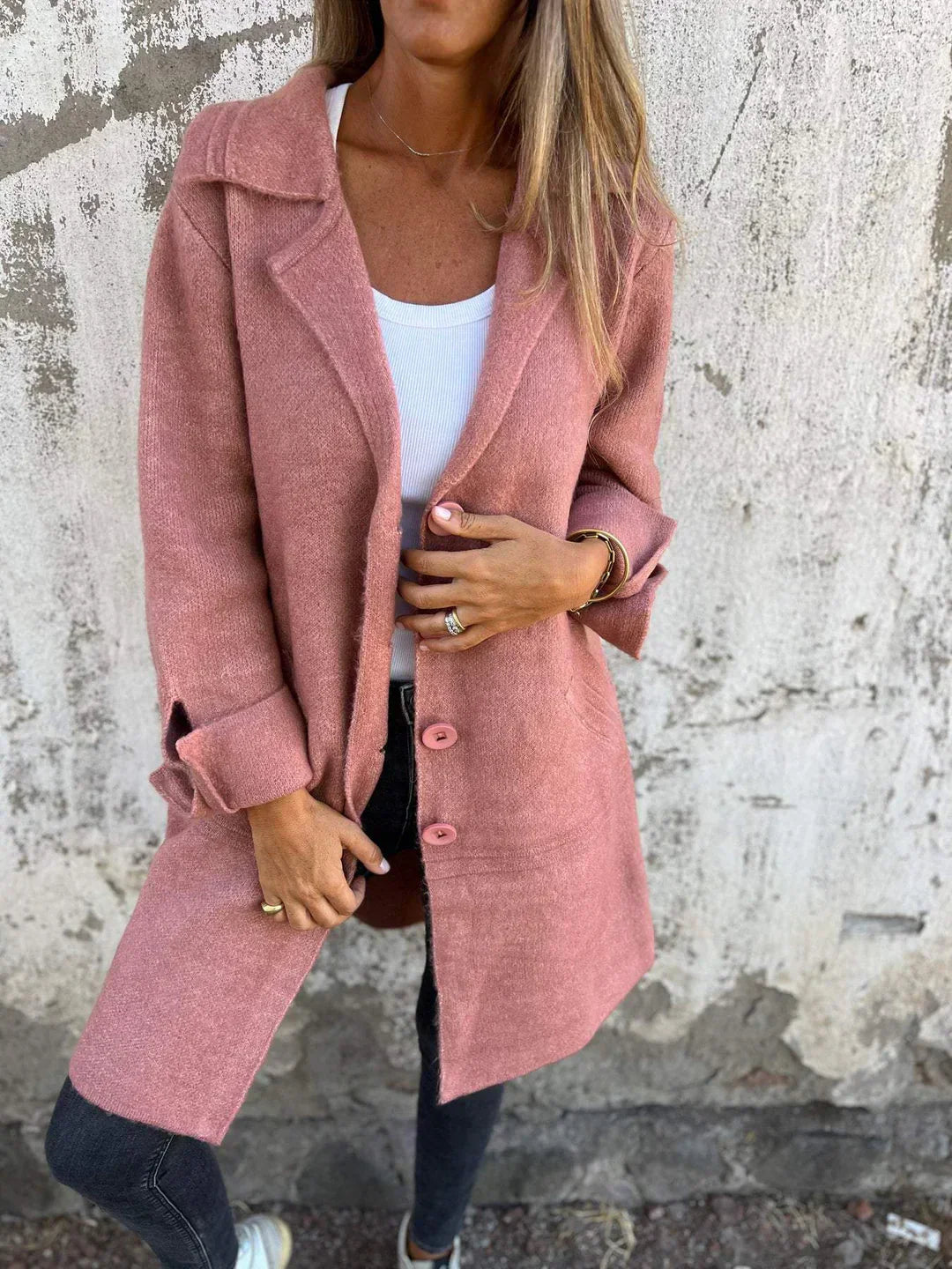 Sabrina | Women's Elegant Long Wool Blend Coat