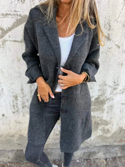 Sabrina | Women's Elegant Long Wool Blend Coat