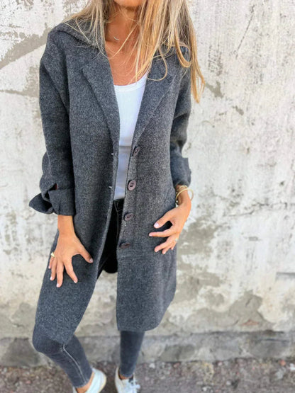 Sabrina | Women's Elegant Long Wool Blend Coat
