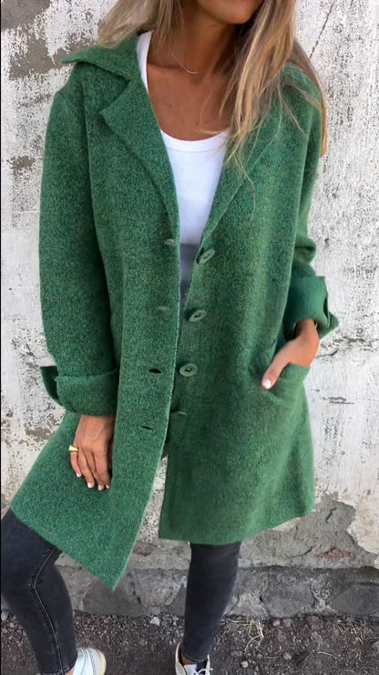 Sabrina | Women's Elegant Long Wool Blend Coat
