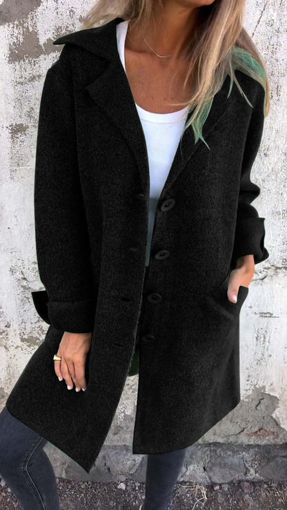 Sabrina | Women's Elegant Long Wool Blend Coat