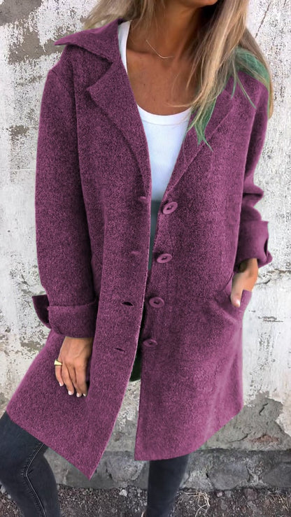 Sabrina | Women's Elegant Long Wool Blend Coat