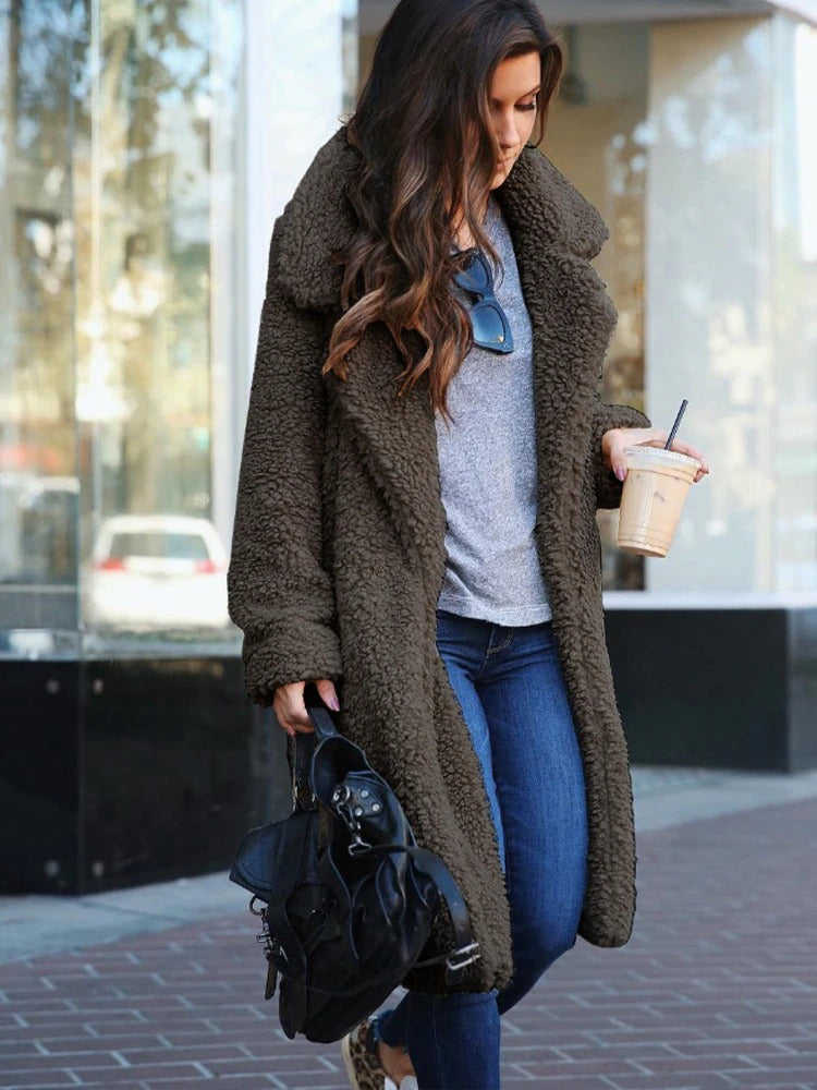 Miranda | Women's Oversized Teddy Winter Coat – Chic and Comfortable