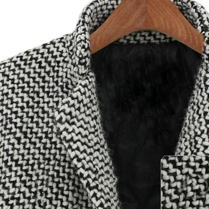 Veronica | Chic Women's Houndstooth Wool Coat with Sophisticated Style