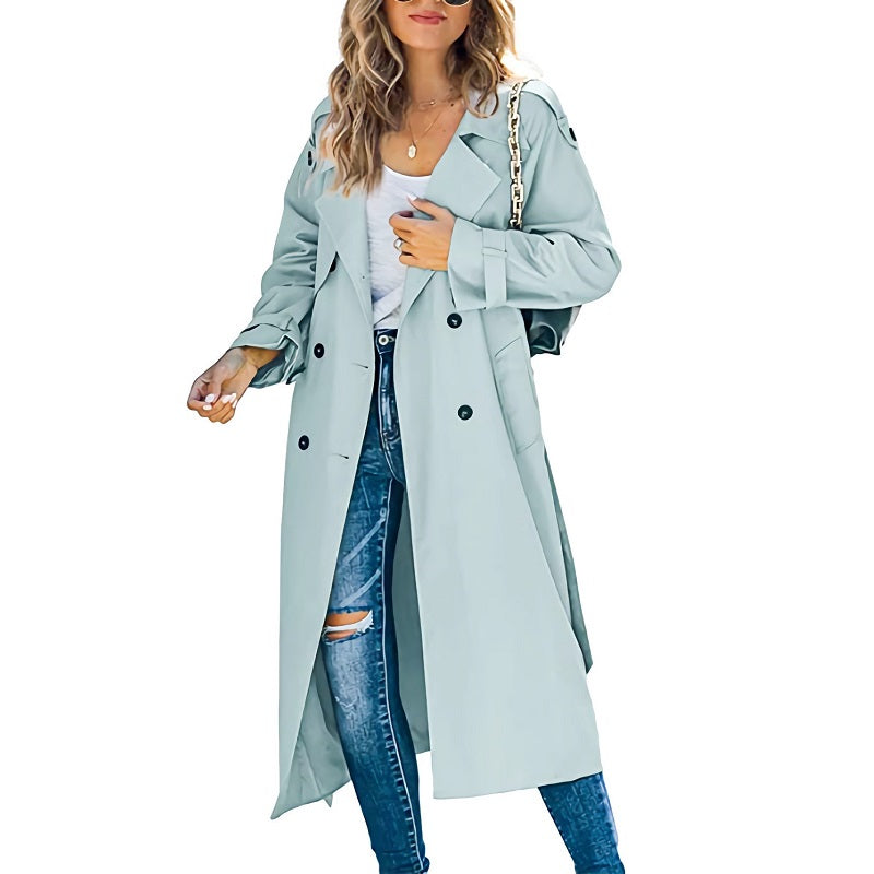 Cassandra | Stylish Women's Long Trench Coat with a Contemporary Flair