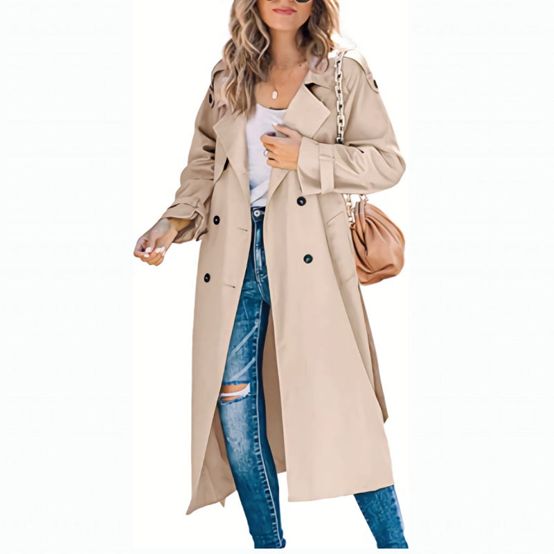 Cassandra | Stylish Women's Long Trench Coat with a Contemporary Flair
