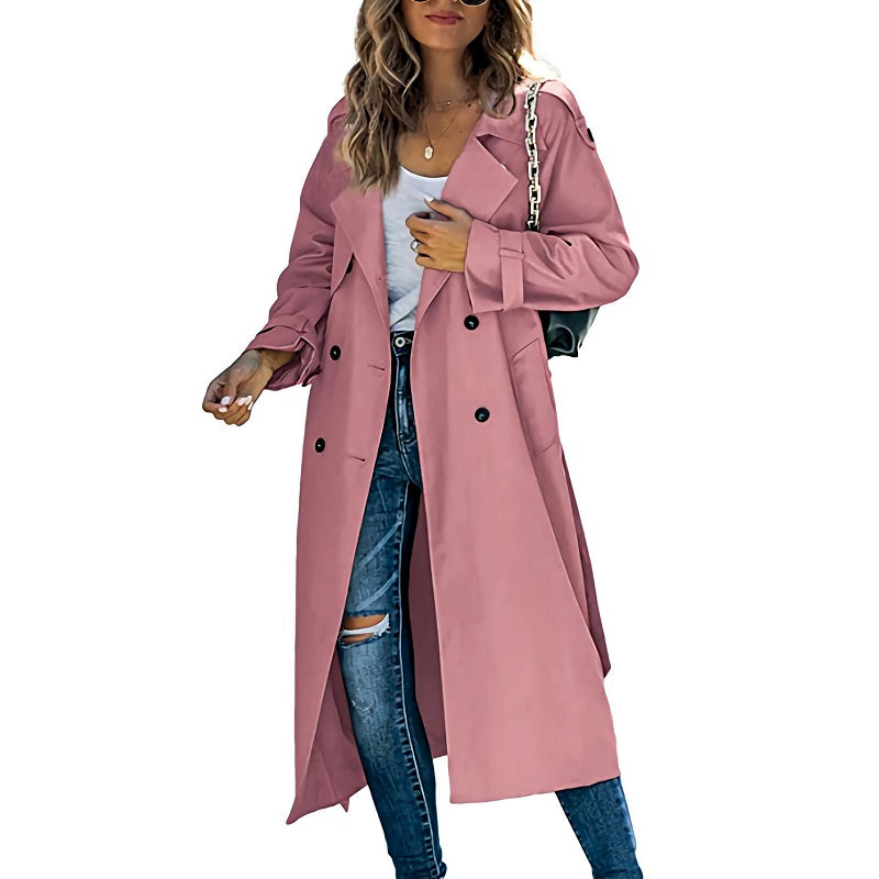 Cassandra | Stylish Women's Long Trench Coat with a Contemporary Flair