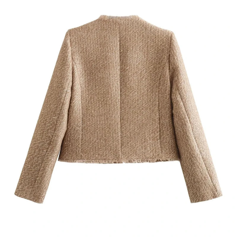 Ursela | Stylish Cropped Women's Jacket for Cozy Autumn and Winter Wear