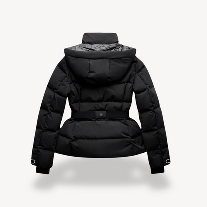 Sylvara | Women's Sleek Black Water-Resistant Winter Coat