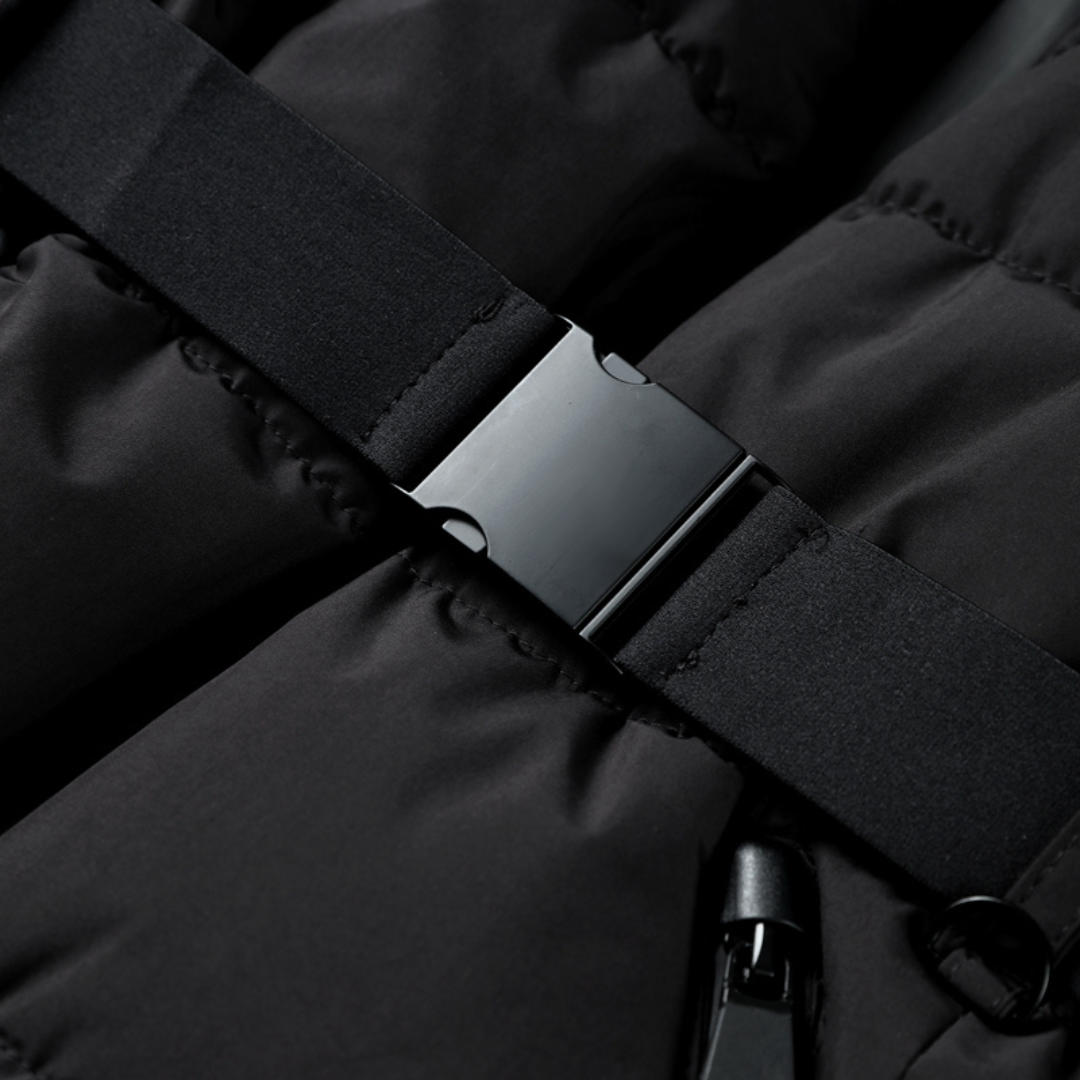 Sylvara | Women's Sleek Black Water-Resistant Winter Coat