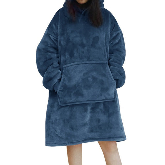Snug Fleece Hoodie Blanket - Ideal for Winter Comfort