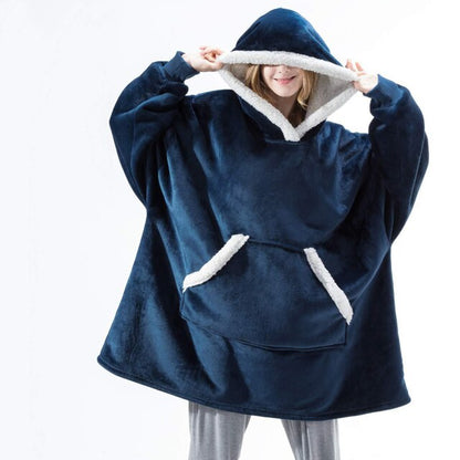 Snug Fleece Hoodie Blanket - Ideal for Winter Comfort