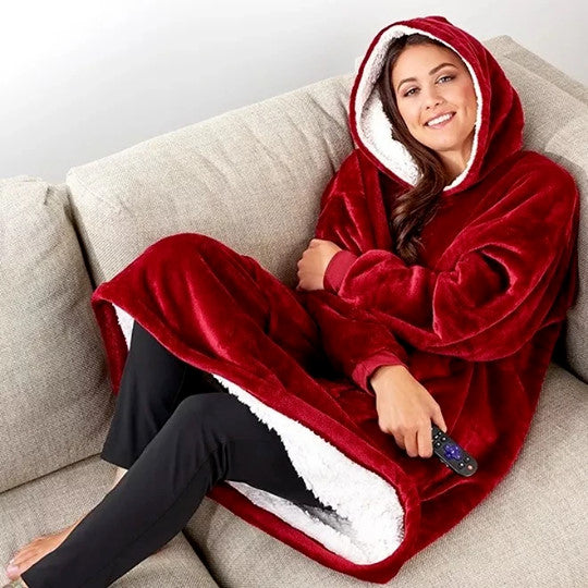 Snug Fleece Hoodie Blanket - Ideal for Winter Comfort