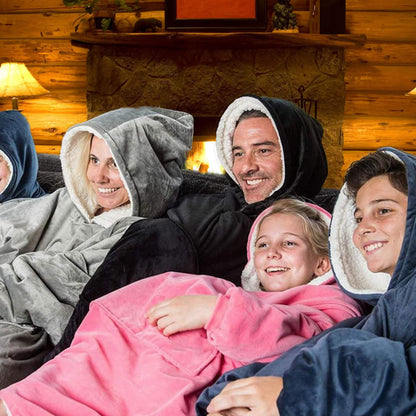 Snug Fleece Hoodie Blanket - Ideal for Winter Comfort