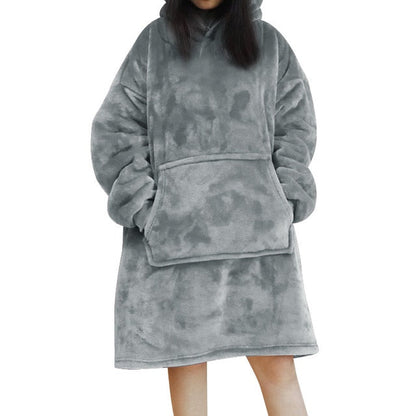 Snug Fleece Hoodie Blanket - Ideal for Winter Comfort