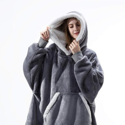 Snug Fleece Hoodie Blanket - Ideal for Winter Comfort