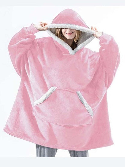 Snug Fleece Hoodie Blanket - Ideal for Winter Comfort