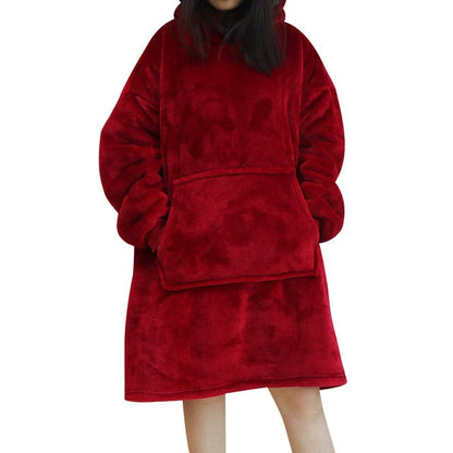 Snug Fleece Hoodie Blanket - Ideal for Winter Comfort