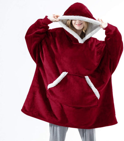 Snug Fleece Hoodie Blanket - Ideal for Winter Comfort