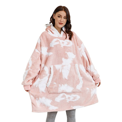 Snug Fleece Hoodie Blanket - Ideal for Winter Comfort
