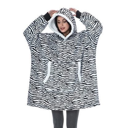Snug Fleece Hoodie Blanket - Ideal for Winter Comfort