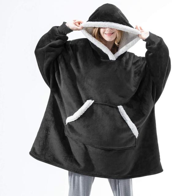 Snug Fleece Hoodie Blanket - Ideal for Winter Comfort