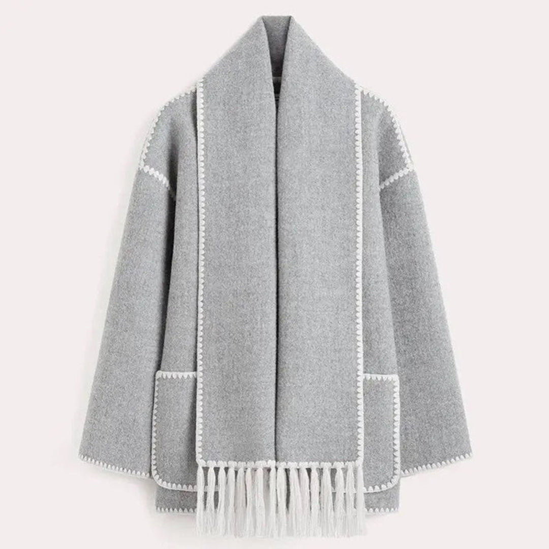 LATRICE - Stylish Coat with Matching Scarf