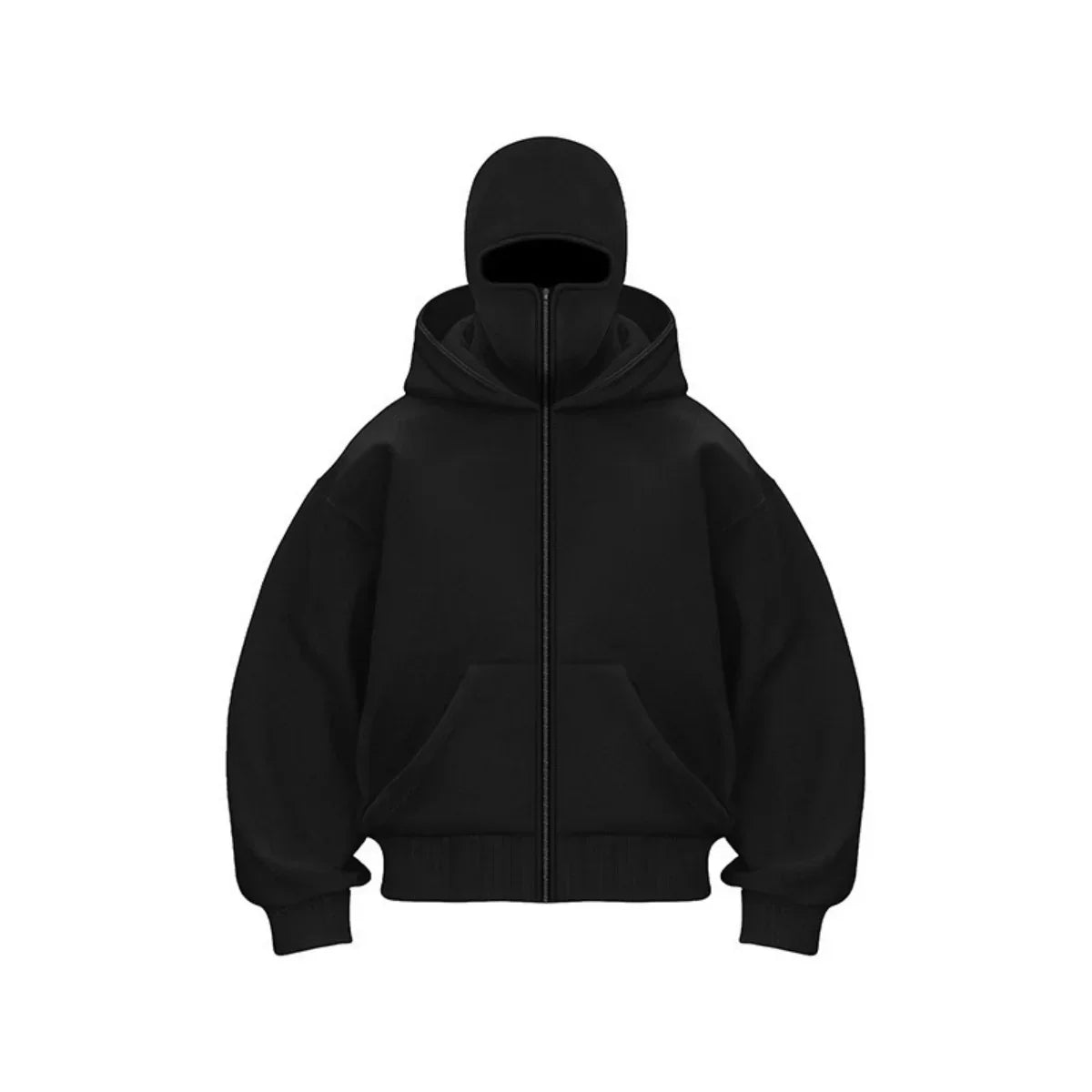 Men's Hoodie with Adjustable Hood and Face Mask