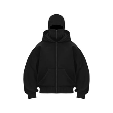 Men's Hoodie with Adjustable Hood and Face Mask
