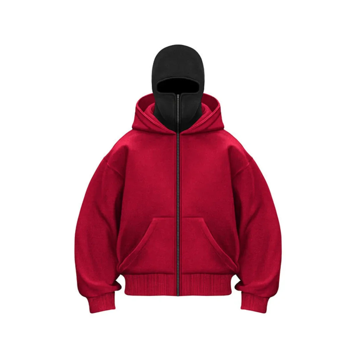 Men's Hoodie with Adjustable Hood and Face Mask