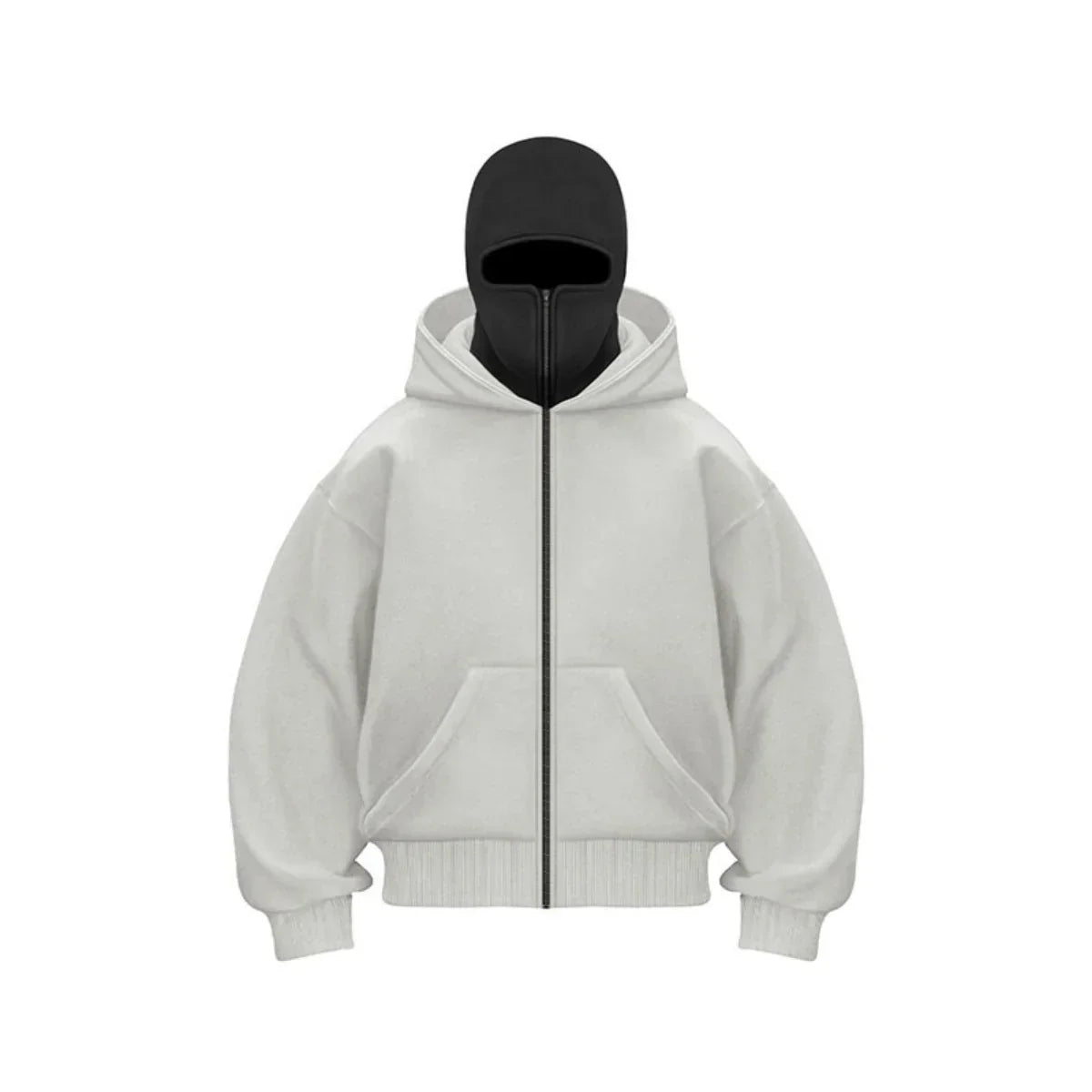 Men's Hoodie with Adjustable Hood and Face Mask