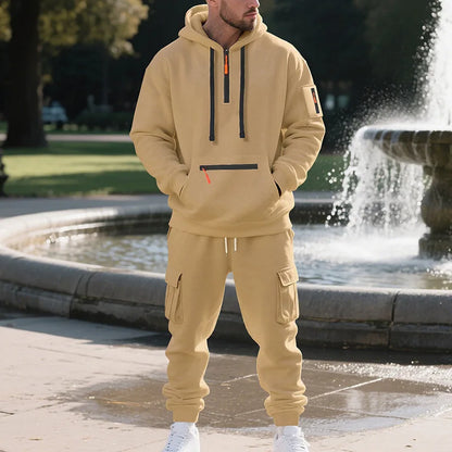 Men's Zip-Up Two-Piece Tracksuit