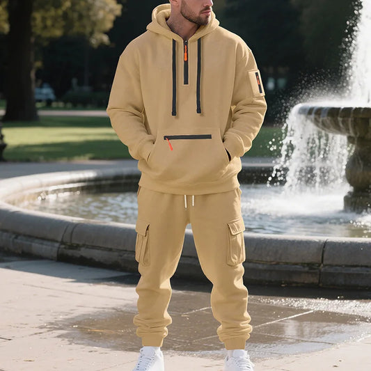 Men's Zip-Up Two-Piece Tracksuit