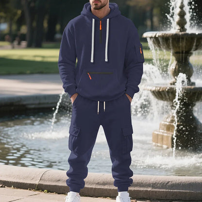 Men's Zip-Up Two-Piece Tracksuit