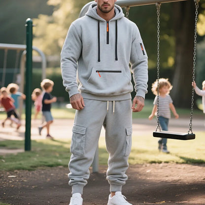 Men's Zip-Up Two-Piece Tracksuit