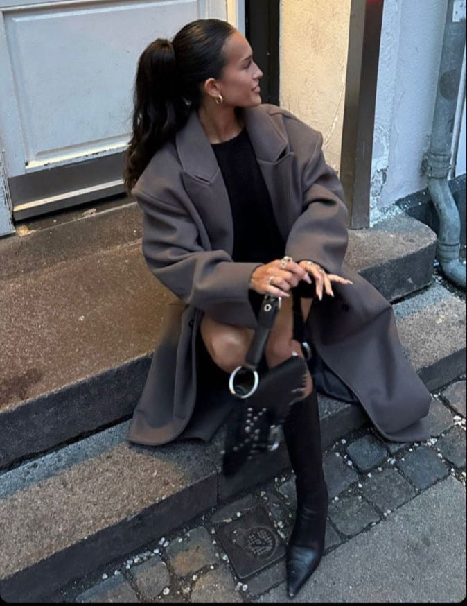 Chic Long Wool Coat | Saphira