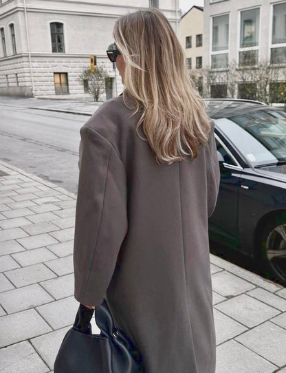 Chic Long Wool Coat | Saphira