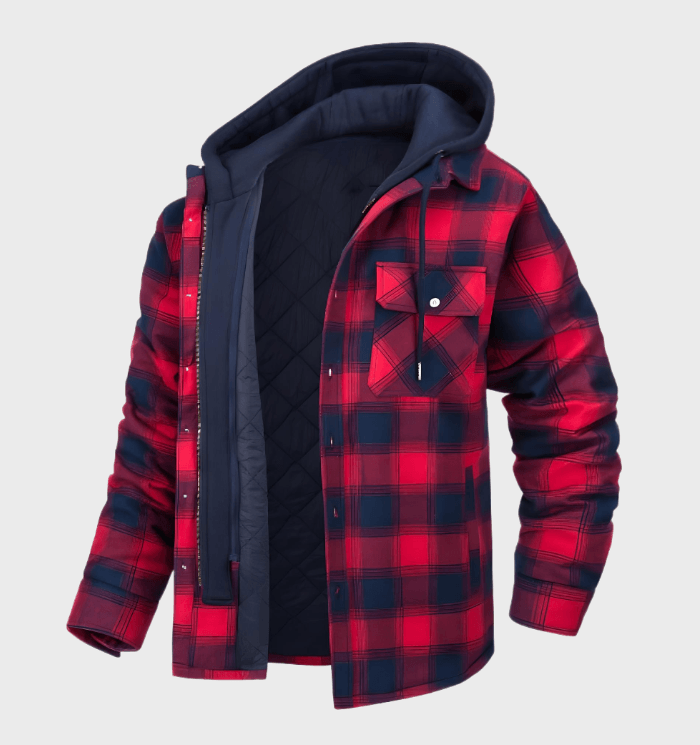 STENLEY - Men's Heavy Check Print Winter Jacket