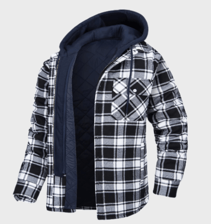 STENLEY - Men's Heavy Check Print Winter Jacket