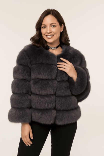 Kirsten | Women's Cozy Short Faux Fur Winter Jacket