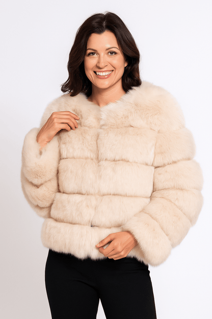 Kirsten | Women's Cozy Short Faux Fur Winter Jacket
