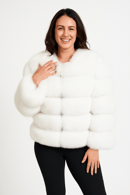 Kirsten | Women's Cozy Short Faux Fur Winter Jacket
