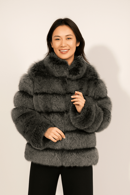Kirsten | Women's Cozy Short Faux Fur Winter Jacket