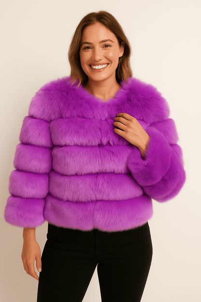 Kirsten | Women's Cozy Short Faux Fur Winter Jacket